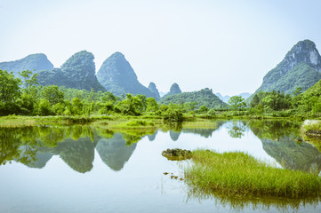 Fototapeta premium Beautiful countryside scenery in summer
