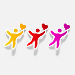 Obraz premium realistic design element: happiness people