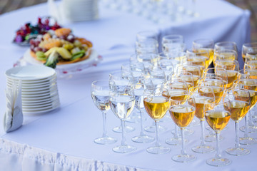 Catering buffet outdoors