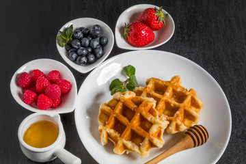 ワッフル　ベルギー料理　Waffle Belgium dish