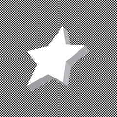 black white star on a gray background.