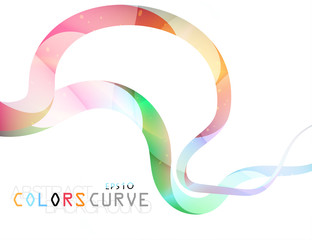 Abstract soft colors curve style vector on a white background