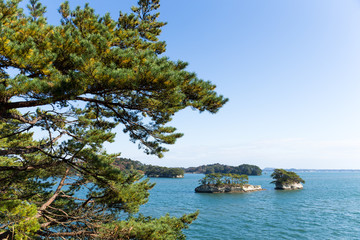 Fototapeta na wymiar Matsushima with sunny day