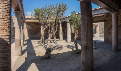 Fototapeta premium Pompei is the home of the ancient Roman ruins part of the UNESCO World Heritage Sites. It is located near Naples, Campania region, Italy.