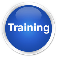 Training premium blue round button