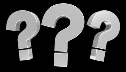 3D rendering question marks