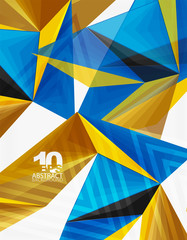 3d modern triangle low poly abstract geometric vector