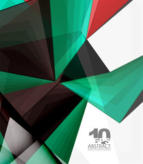 Fototapeta premium Low poly geometric 3d shape background