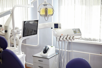 Medical equipment in dental office interior