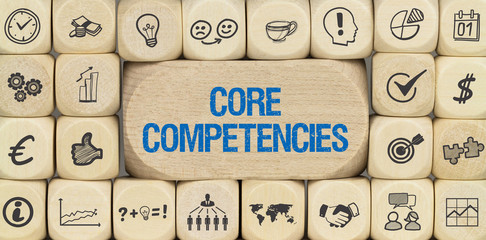 Core Competencies / Würfel mit Symbole
