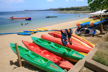 Water activity equipment at Canyon Cove Resort in Batangas, Philippines