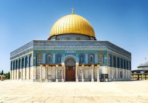Famous dome of the rock by day in Jerusalem, Israel, Middle east
