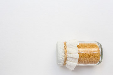 Sugar in glass jar