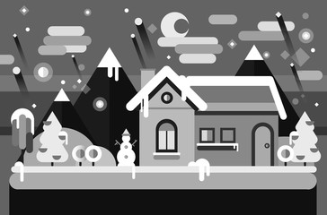 Winter season. Christmas and New Year