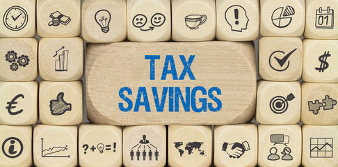 Tax Savings / Würfel mit Symbole