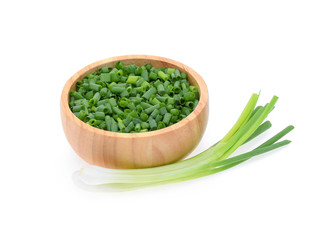 Green onion isolated on white background