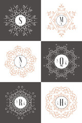 Set Luxury Logos template flourishes