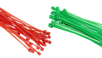 cable ties isolated on white