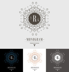 Set Luxury Logos template flourishes