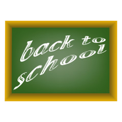 Obraz premium School Green Desk Isolated on White Background