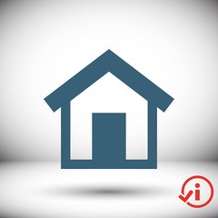home icon stock vector illustration flat design