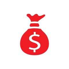 Money bag icon stock vector illustration