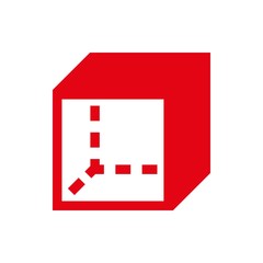 3d cube logo design icon, vector illustration. Flat design style