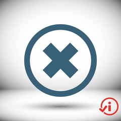 delete icon stock vector illustration flat design