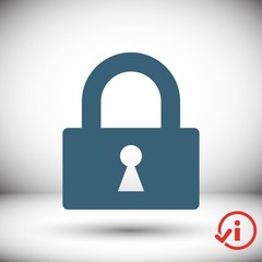 lock icon stock vector illustration flat design
