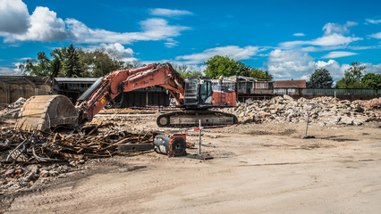 Abgerissene Fabrikgebäude