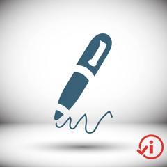 pen icon stock vector illustration flat design