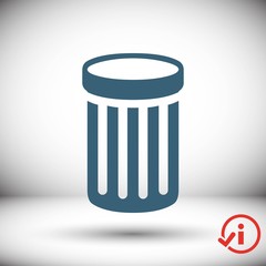 trash bin icon stock vector illustration flat design