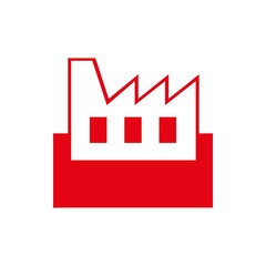 factory icon vector illustration. Flat design style