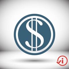 money icon stock vector illustration flat design