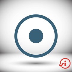 Rec Icon stock vector illustration flat design