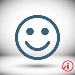 Fototapeta premium Smile icon stock vector illustration flat design