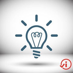 bulb icon stock vector illustration flat design