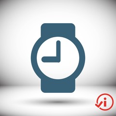 wristwatch icon  stock vector illustration flat design