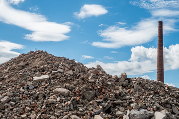 Bauschutt von Gebäude Abriss