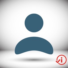 Man icon stock vector illustration flat design