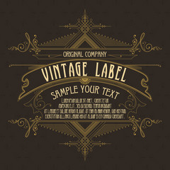 Vintage typographic label premium - vector