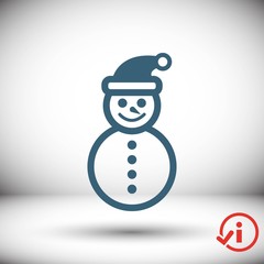 snowman icon stock vector illustration flat design