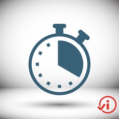 clock icon stock vector illustration flat design
