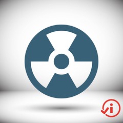 radioactive icon stock vector illustration flat design
