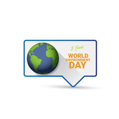 world environment day vector label