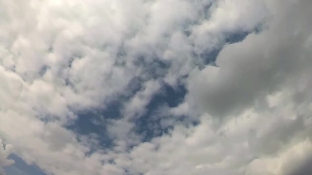4K. Time Lapse. Beautiful spring clouds.
