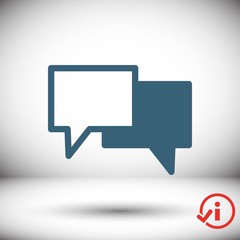 Fototapeta premium Speech Bubbles Icon. Chat pictogram icon stock vector illustration