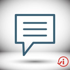 Speech Bubbles Icon. Chat pictogram icon stock vector illustration