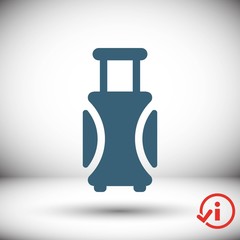 travel bag icon stock vector illustration flat design
