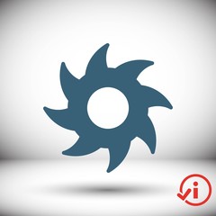 circular saw icon stock vector illustration flat design